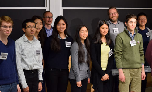 Prof. Michel Goemans and Prof. Pavel Etingof with PRIMES students