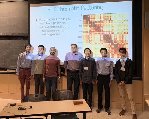 Prof. Leonid Mirny and mentor Sameer Abraham with  students