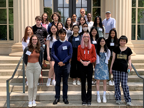 Prof. Pavel Etingof and Dr. Slava Gerovitch with PRIMES Circle students and mentors